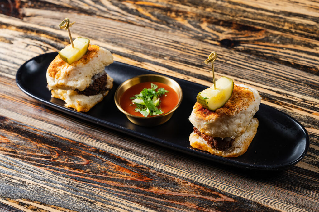 Chicken and Biscuits appetizer at Bottled in Bond in Frisco, Texas